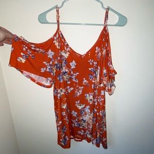 Torrid Floral Cold Shoulder Tank